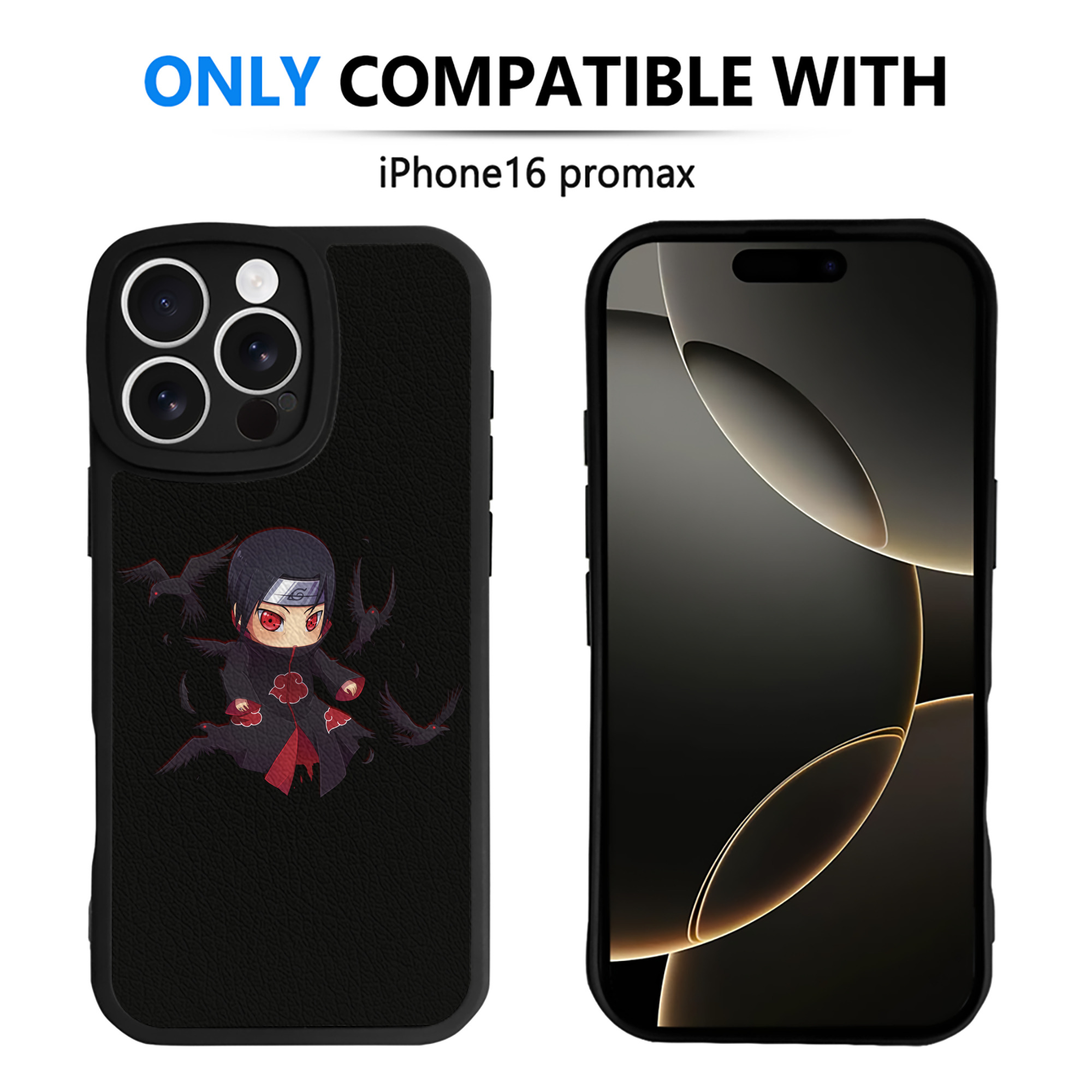 （画像用） NARUTO -ナルト- うちは イタチ Uchiha Itachi 【iPhone 16シリーズ対応】シリコンスマホケース（レザー調） 材質：シリコン